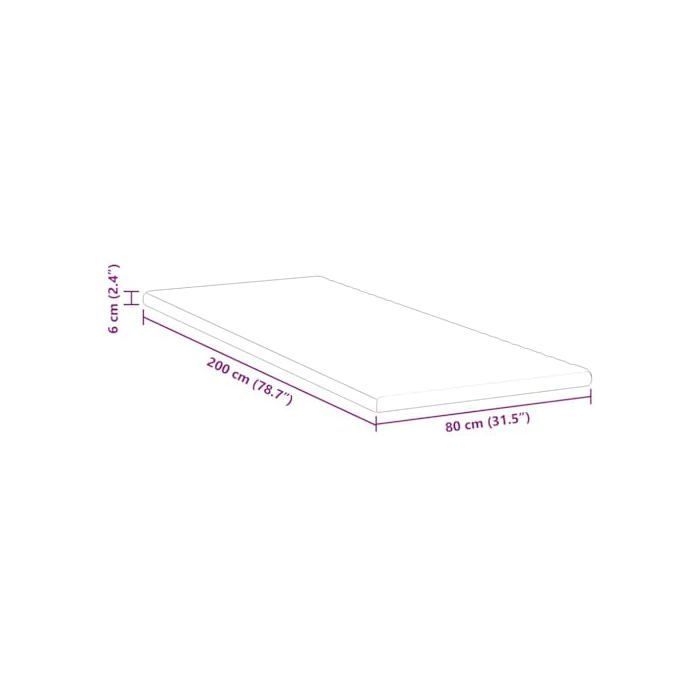 Cubrecolchón de espuma - vidaXL - 80x200x6 cm - Blanco - Tejido jacquard - Máximo confort - Refuerzo en los bordes