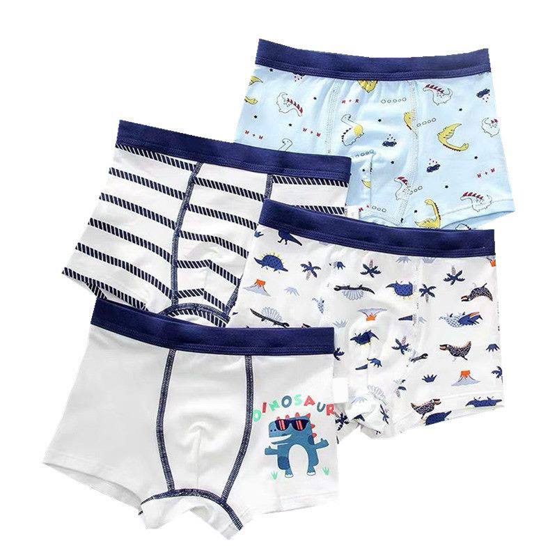 4 piezas/Calzoncillos bóxer de algodón para niños, bebés, niños pequeños, calzoncillos para niños y adolescentes