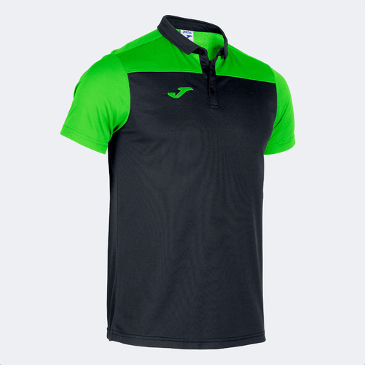  Polo cu mânecă scurtă Joma Hobby II negru-verde fluorescent