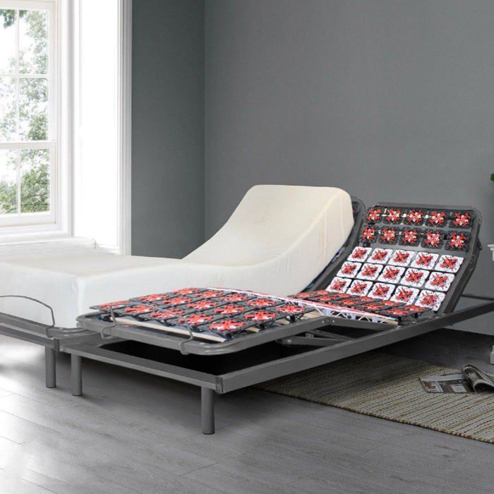 Base letto elettrica relax Sampur 80x200 | Integrata con doghe multidirezionali - Motore elettrico OKIN - Sonno ottimale