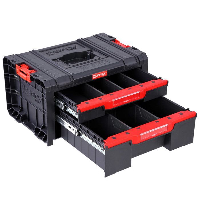 Caja de herramientas modular - PRO - Juego de almacenamiento con ruedas - Altura 139 cm - 7 compartimentos - Aluminio
