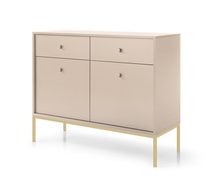 Komoda dwudrzwiowa z szufladami MOLLY 104 cm Beżowa