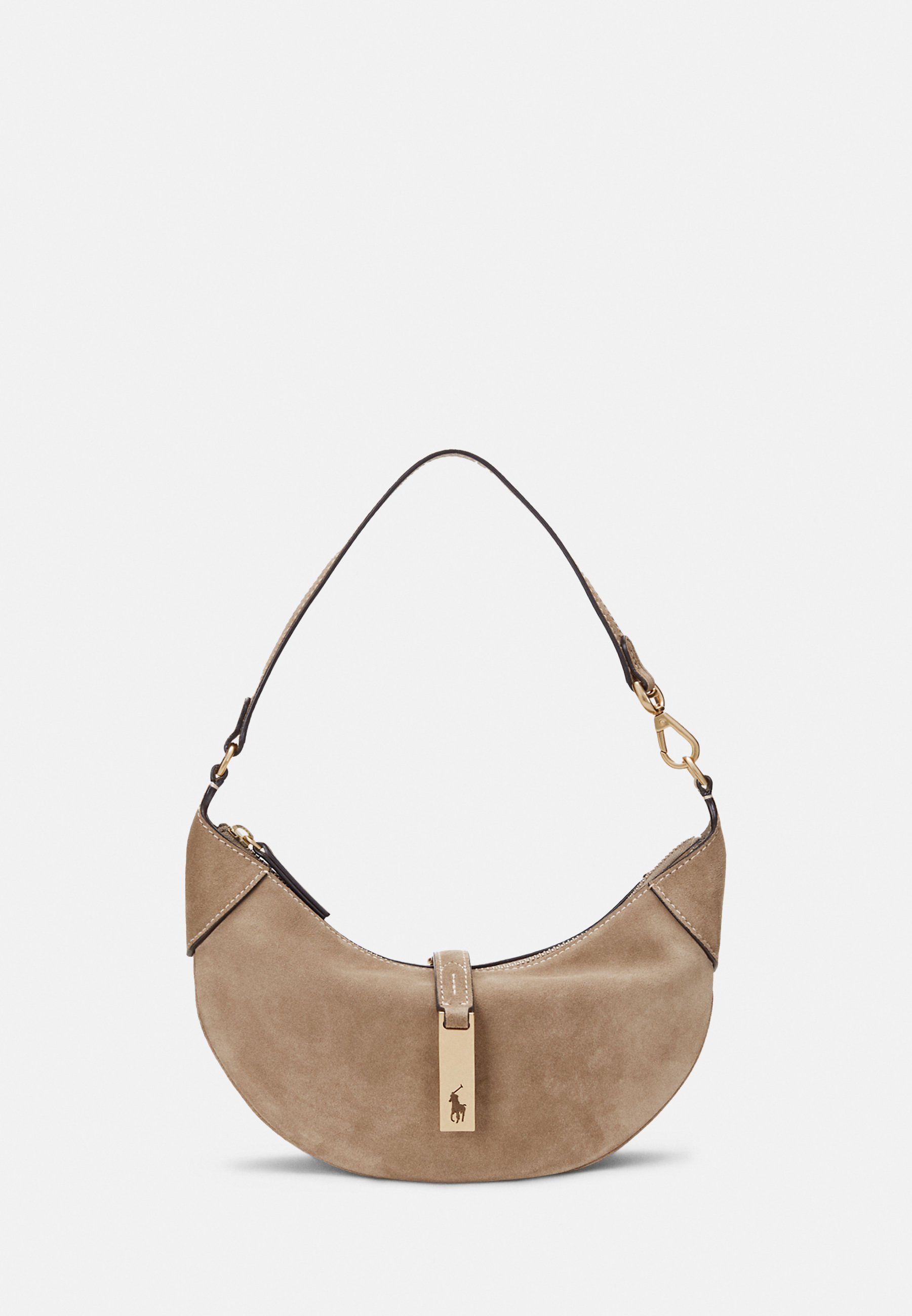 Polo Ralph Lauren POLO ID SUEDE MINI SHOULDER BAG - Kabelka - black
