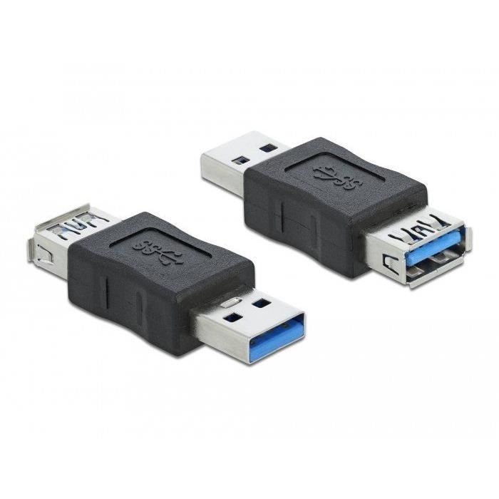 USB-Adapter – DELOCK – 66497 – USB 3.0 – Schwarz – Typ A Stecker auf Buchse