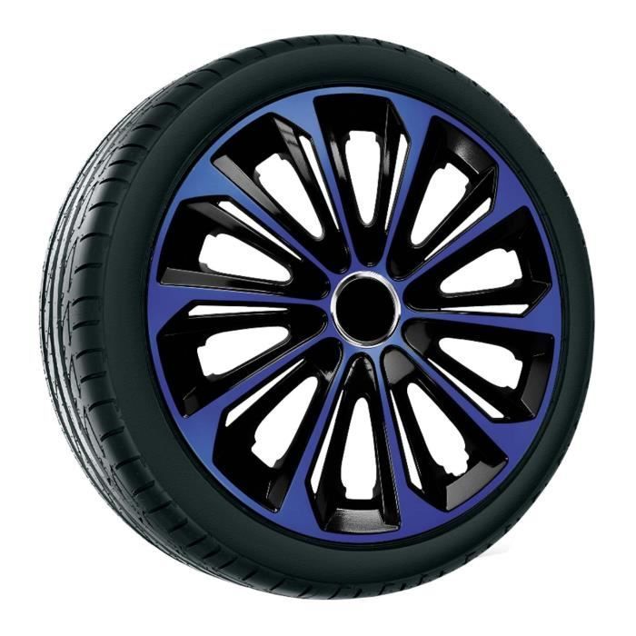 Enjoliveurs de roue - set complet de 4 pièces - NRM Extra Strong - bleu/noir - 15