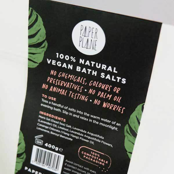 Papierové lietadlo Kúpeľové soli Noc Levanduľa a Ylang Ylang 400g