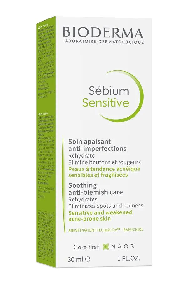 Bioderma Sebium Sensitive Łagodzący krem wspomagający leczenie skóry trądzikowej