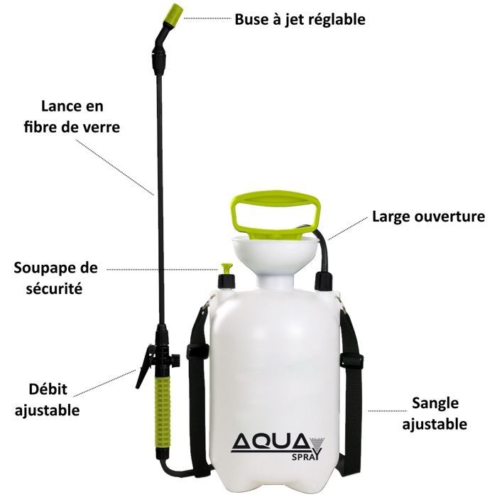 GT GARDEN - Pulverizador a presión - 5 litros
