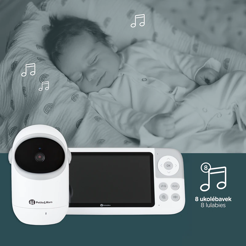 Babá Eletrônica Digital com Vídeo Petite&Mars EVE 5.0
