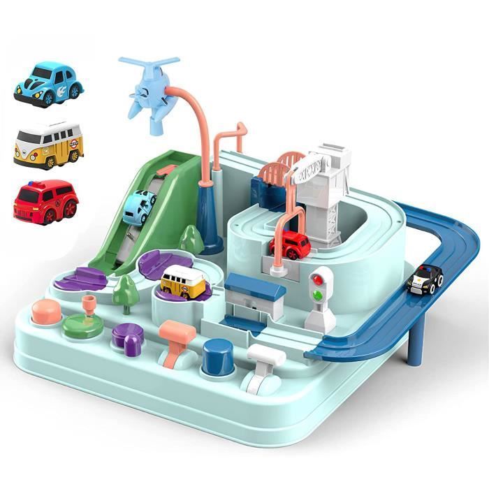 Jouets d'aventure en Voiture, Piste Aventure de Voiture Jouet, Jouet éducatif et Interactif, Jeux d'Educatifs Montessori