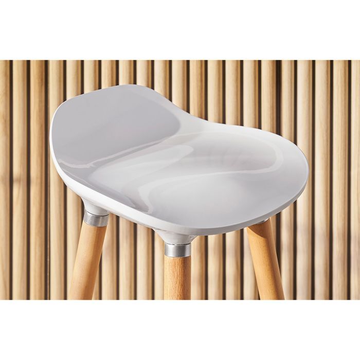Miliboo – Weiße skandinavische Barhocker (2er-Set) GILDA