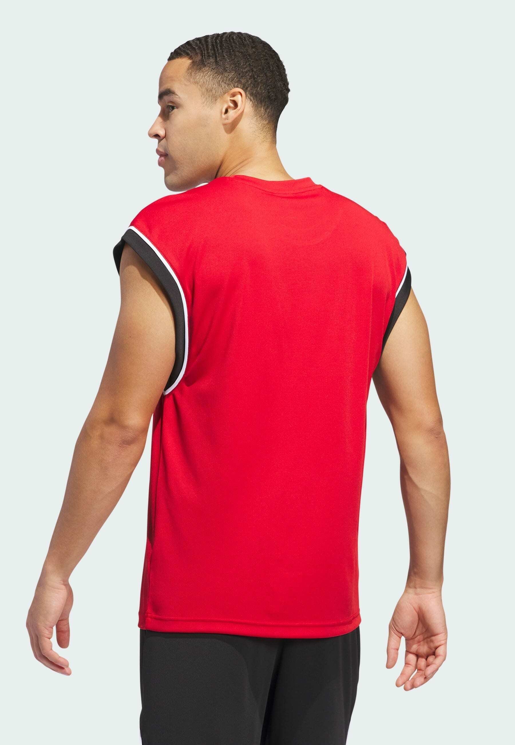 adidas Performance BASKETBALL ALL-WORLD MOUWLOOS - Sport T-shirt - team power rood zwart