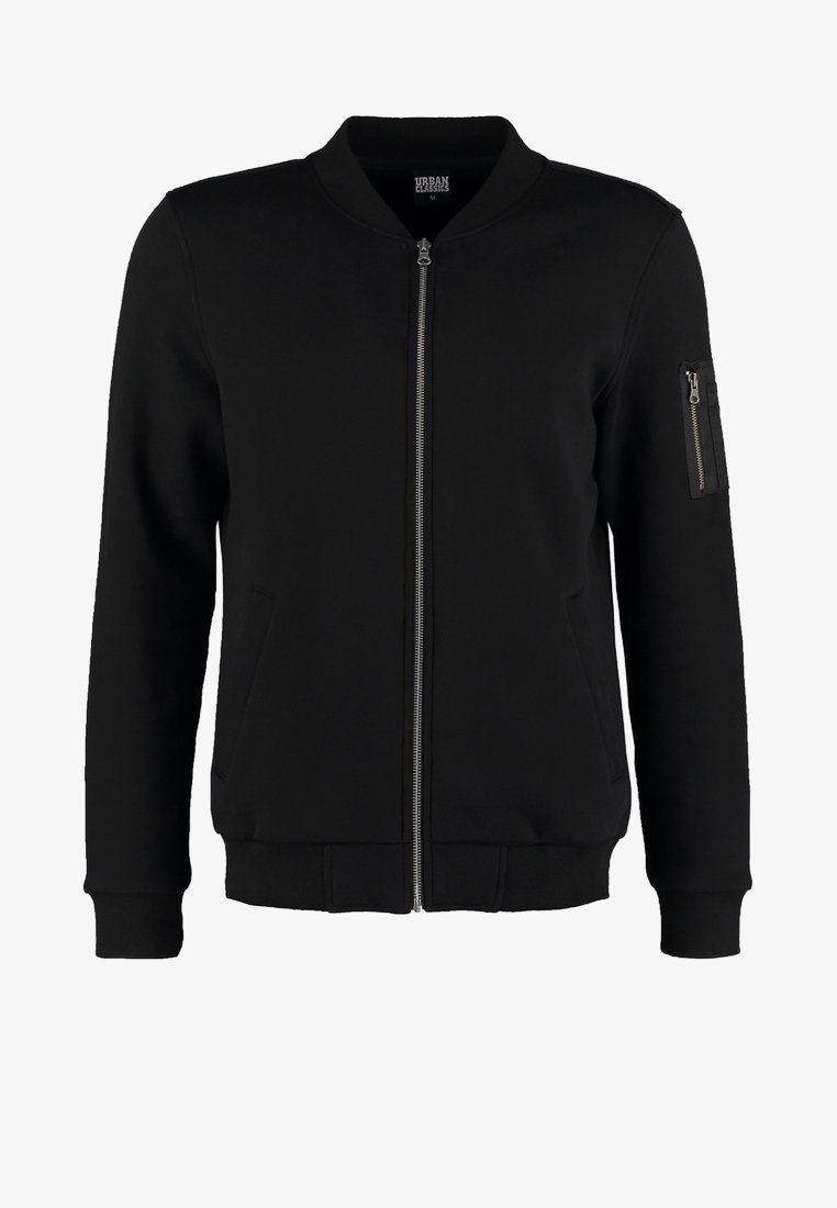 Urban Classics SWEAT BOMBERJACKET - Sweatshirt met rits - zwart