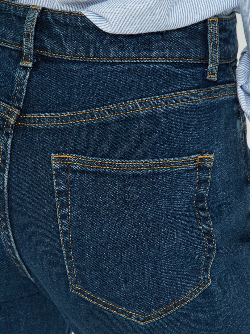 Calça jeans Mom de cintura super alta - L28 - AZUL