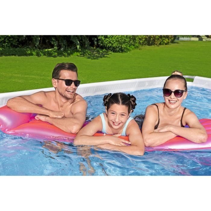 Kit Piscine hors sol tubulaire BESTWAY - Steel Pro Max™ - 404 x 201 x 100 cm - Rectangulaire (Filtre à cartouche, échelle)