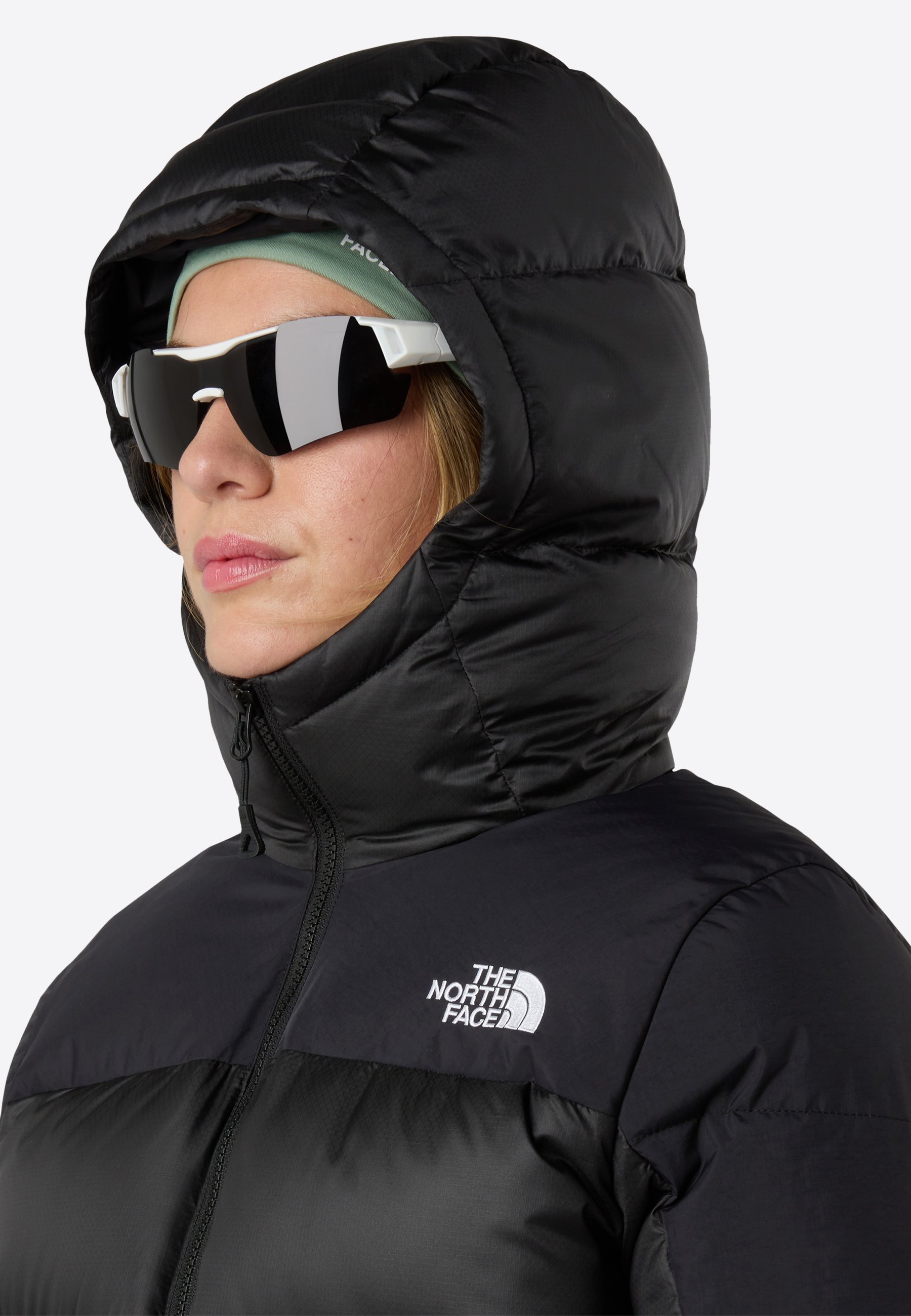 The North Face W DIABLO DOWN 2.0 KAPUZENJACKE - Daunenjacke - Schwarz meliert/Schwarz
