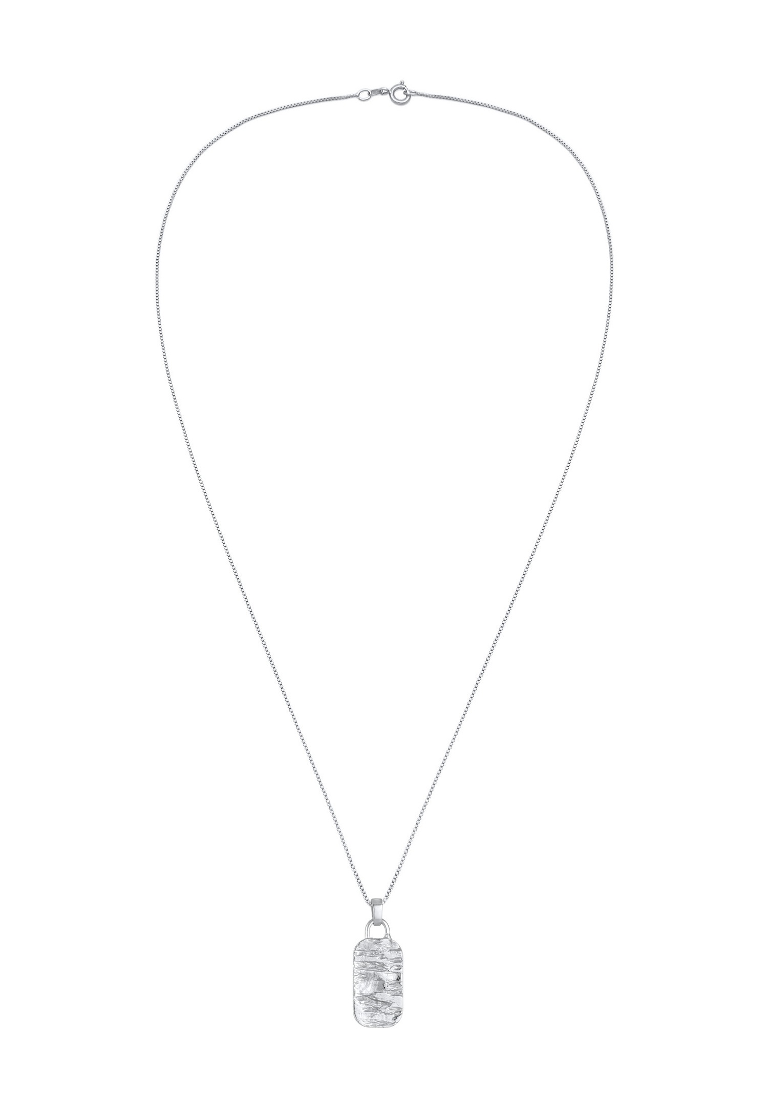 KUZZOI Hommes Pendentif Plaque Martelé Military en argent sterling 925