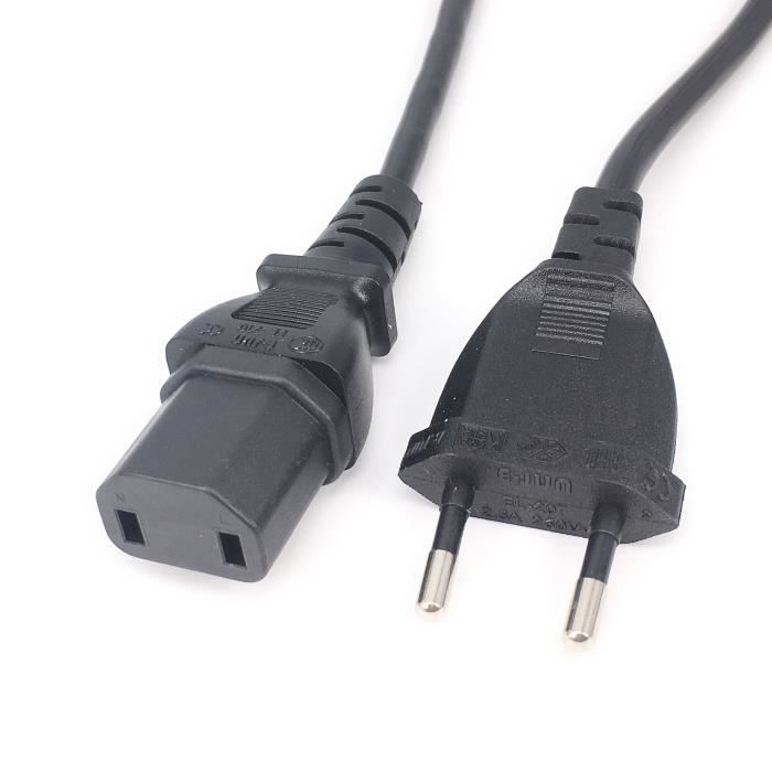 EU - Universele 2-pins mannelijke naar IEC320 C17 vrouwelijke adapter, netsnoer voor PS4 Pro, kabel