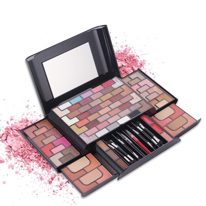 Set de maquillaje BRICS Maze: 68 sombras de ojos, 8 rubores, 4 polvos faciales, 3 polvos para cejas y labial