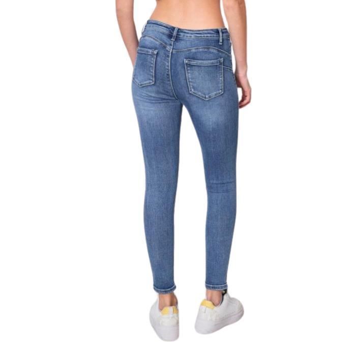 Women's jeans - SULLIVAN - Skinny push-up jeans - High waist - Blue - Slim fit