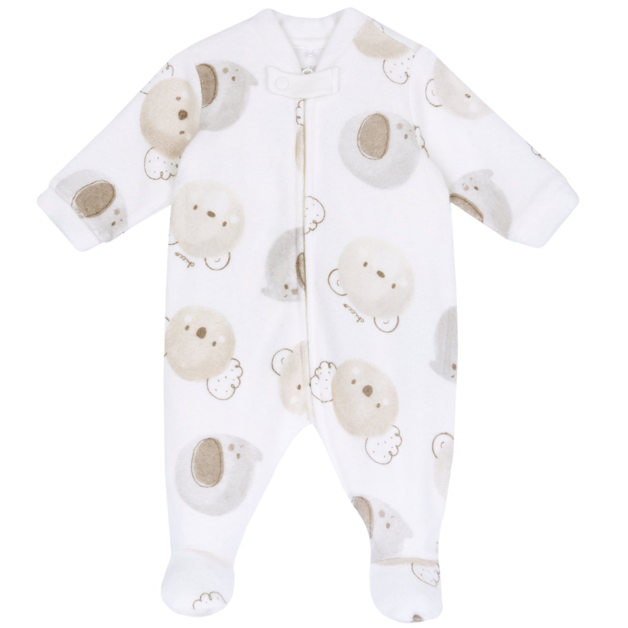Babypyjama mit kleinen Tieren, blau