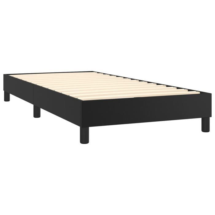 Rete a doghe con materasso - Maison Exclusive - Nero - 80x200cm - Massimo relax