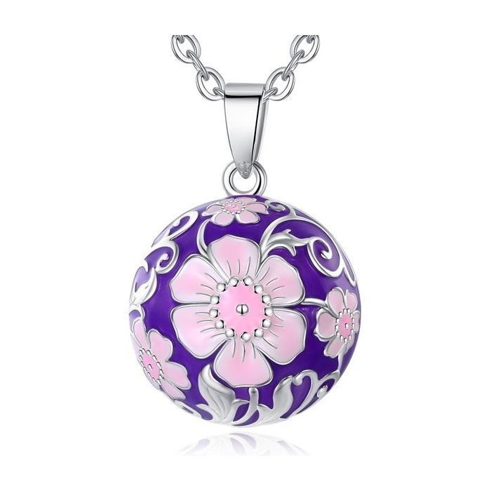 Pregnancy Bola with Pink Flowers, a gift for expectant mothers.