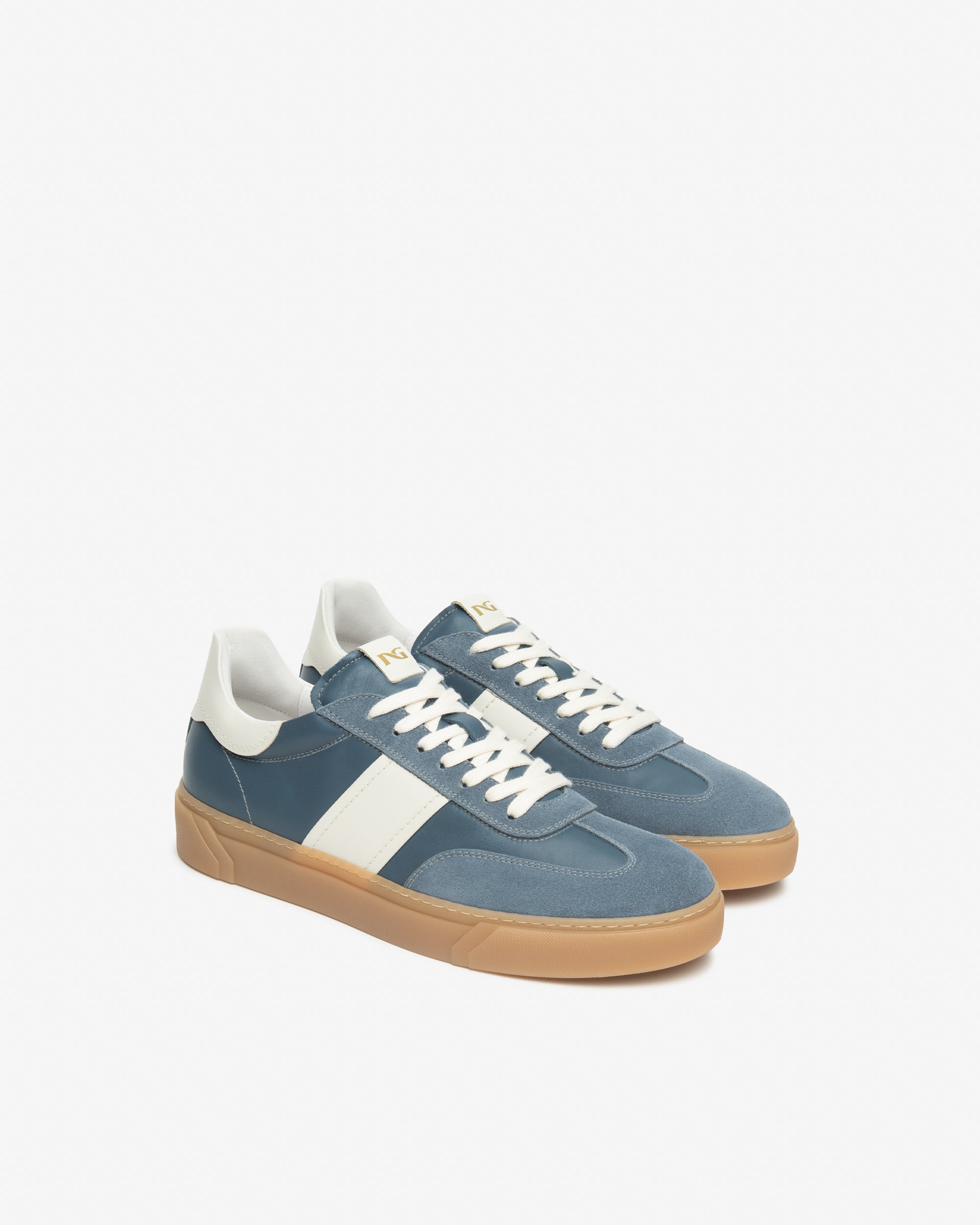 Baskets en cuir et daim pour hommes