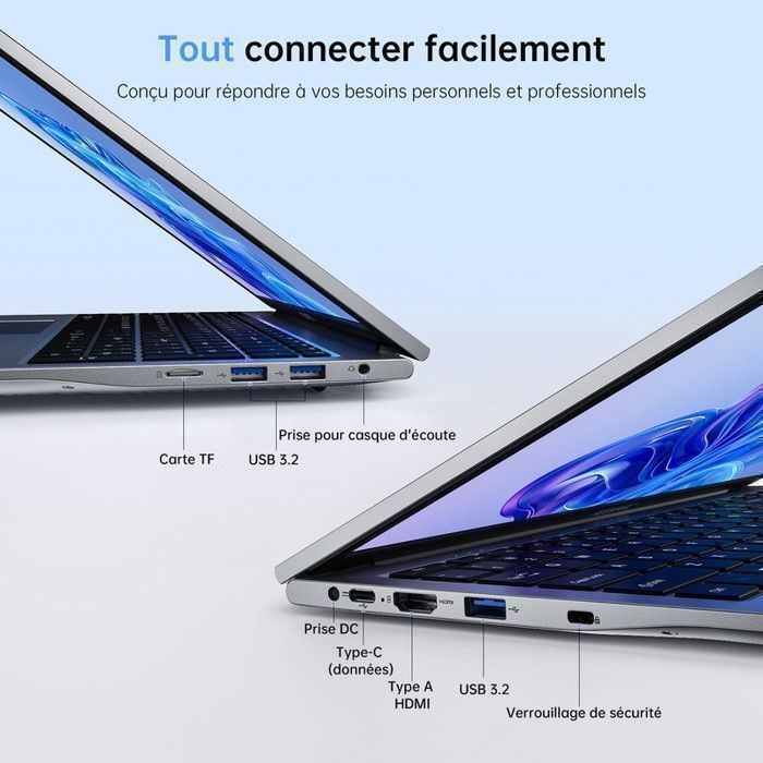 ACEMAGIC Laptop da 17,3 pollici, AMD 4300U (fino a 3,7 GHz), 16 GB di RAM DDR4, SSD da 512 GB, Wi-Fi 5, batteria da 6000 mAh