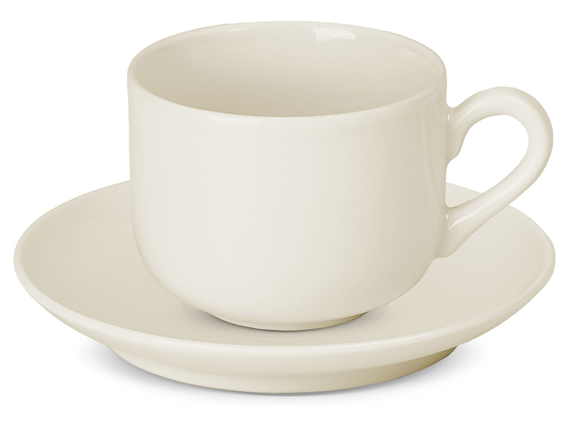 Komplet kawowy Gerlach Flow porcelanowy 12 el.  250 ml ecru