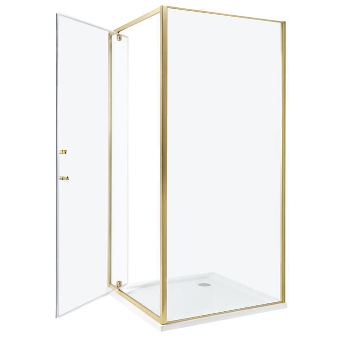 Cabine de douche DARLI 90 x 90 x 185 cm Doré