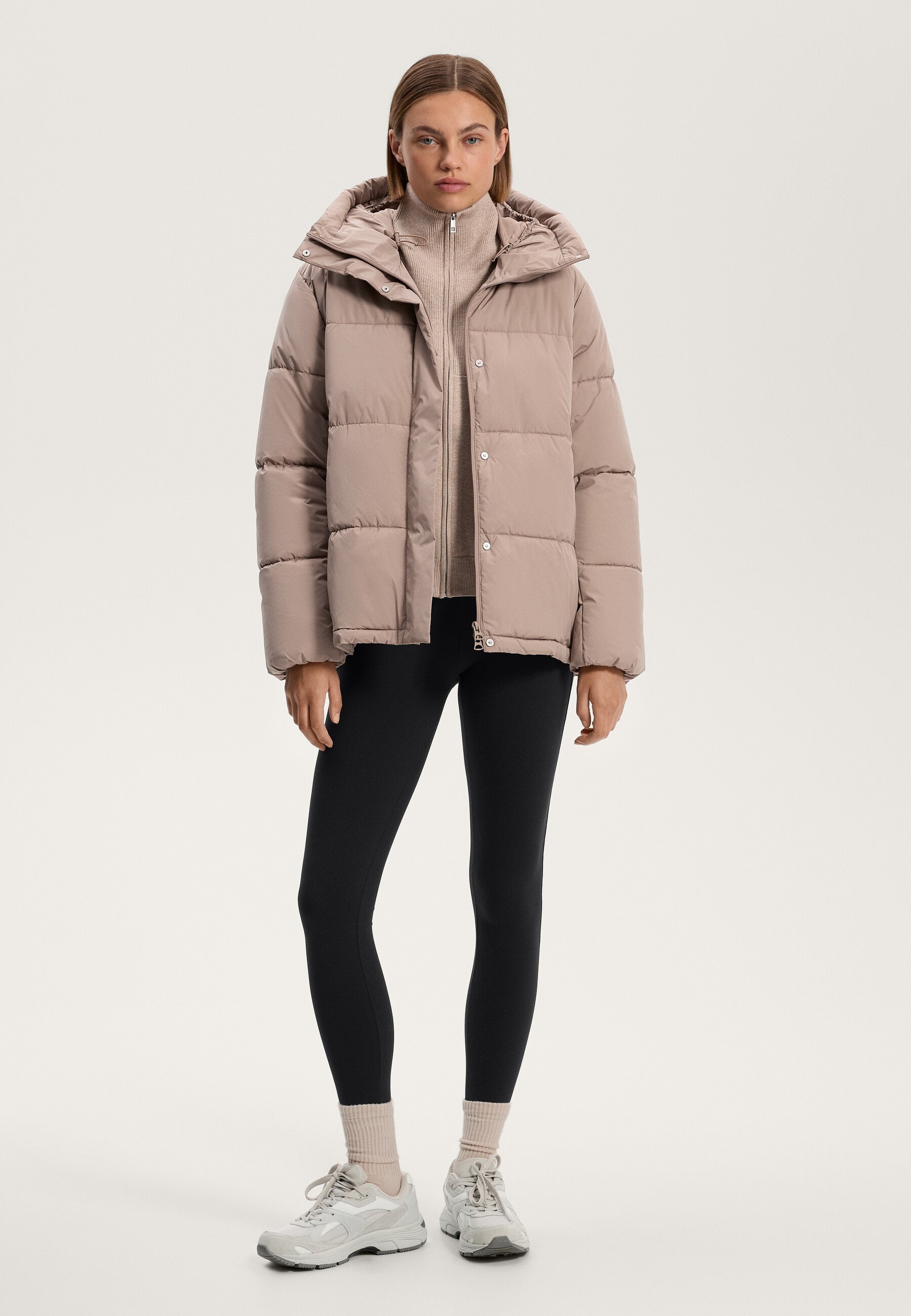 OYSHO PRIMALOFT WATERAFSTOTENDE GEVOERDE Winterjas - beige
