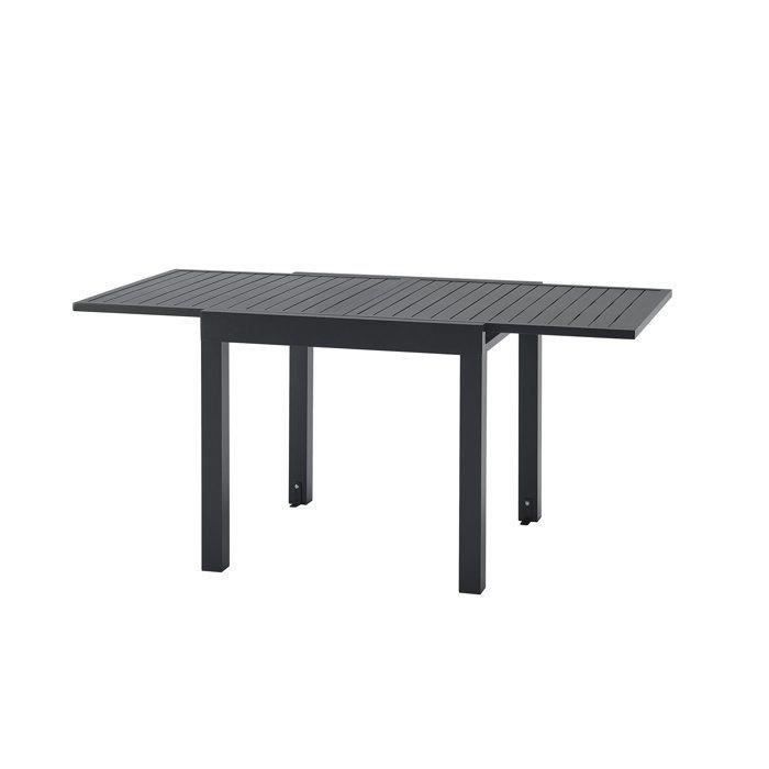 Mesa de jardín extensible SOLOMA para 6 personas - SOLOMA - Aluminio - 80/160 x 80 x 75 cm