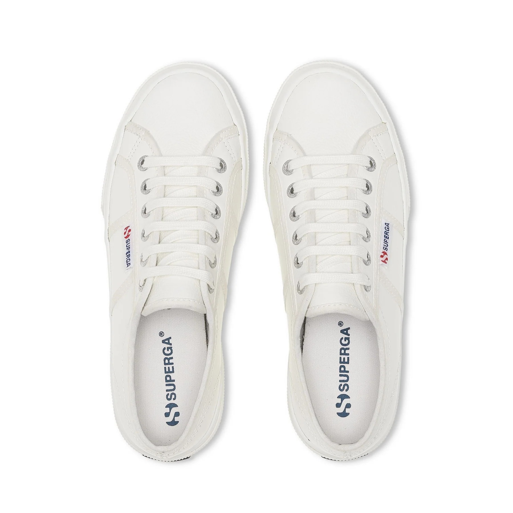 2740 PLATFORM TUMBLED LEATHER-WHITE