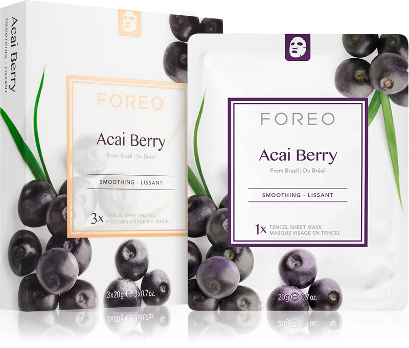 Máscara Facial em Tecido FOREO Farm to Face com Açaí e Antioxidantes