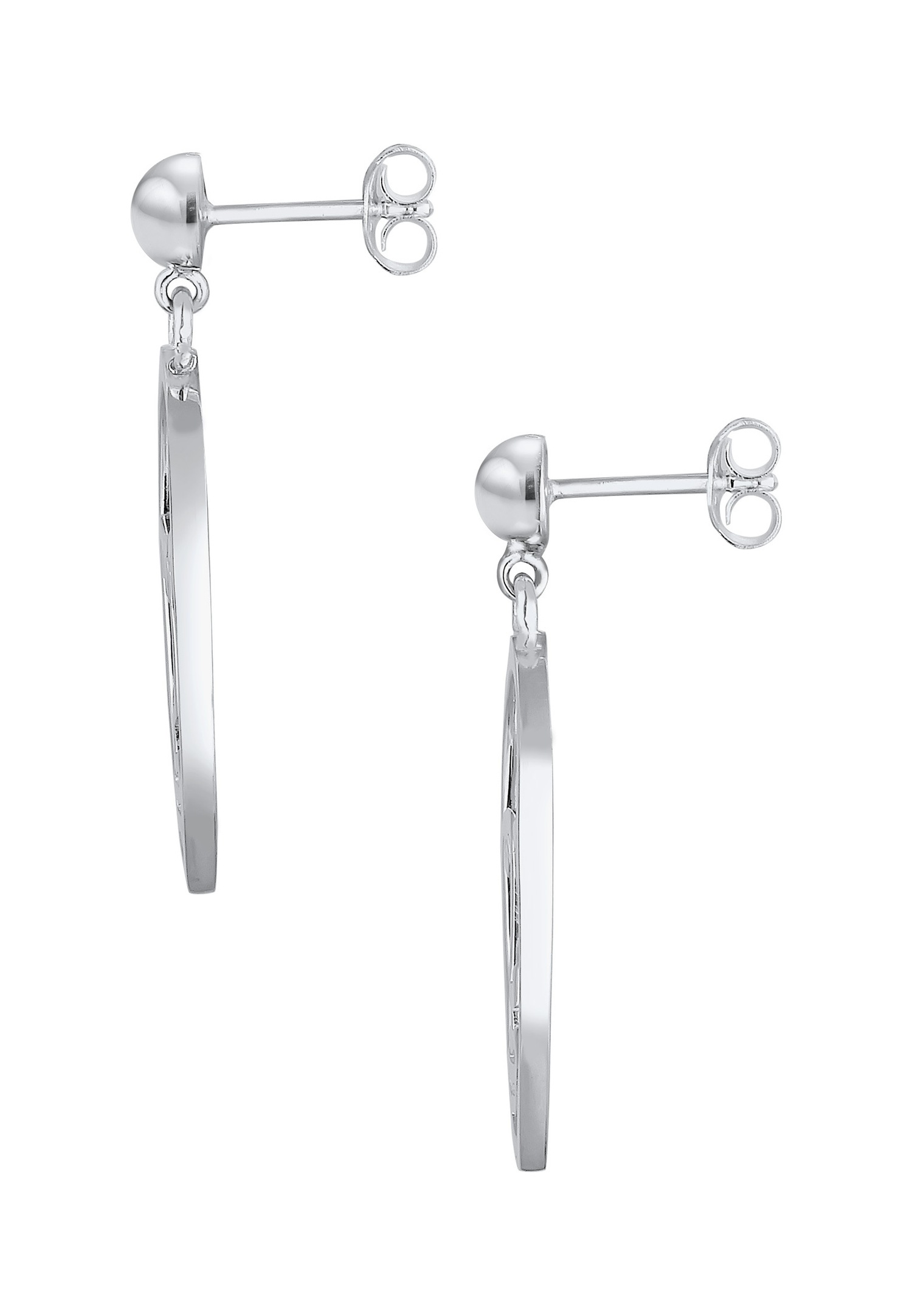 Elli Clin d'œil Visage Filigrane Boucles d'Oreilles Femme - (925/1000) Argent