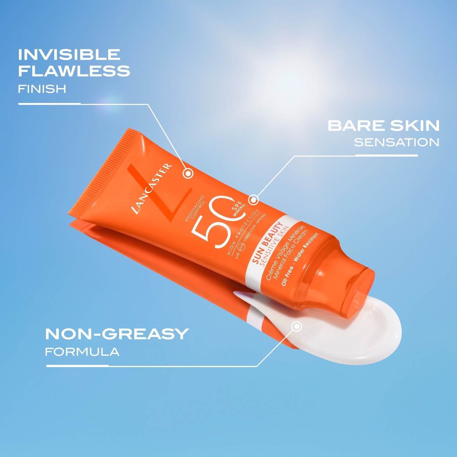 Lancaster krema za sunčanje Sun Beauty mineralna krema za lice SPF 50 - 50 ml