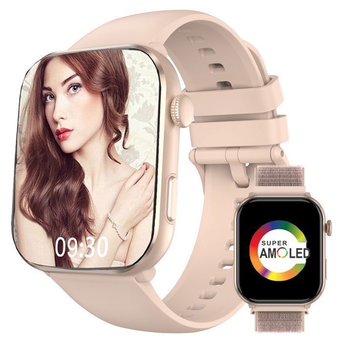 Blackview dames smartwatch - Bluetooth bellen - Meer dan 100 sportmodi - Slaaptracker - Aanpasbare wijzerplaten - 2 bandjes - Android & iOS