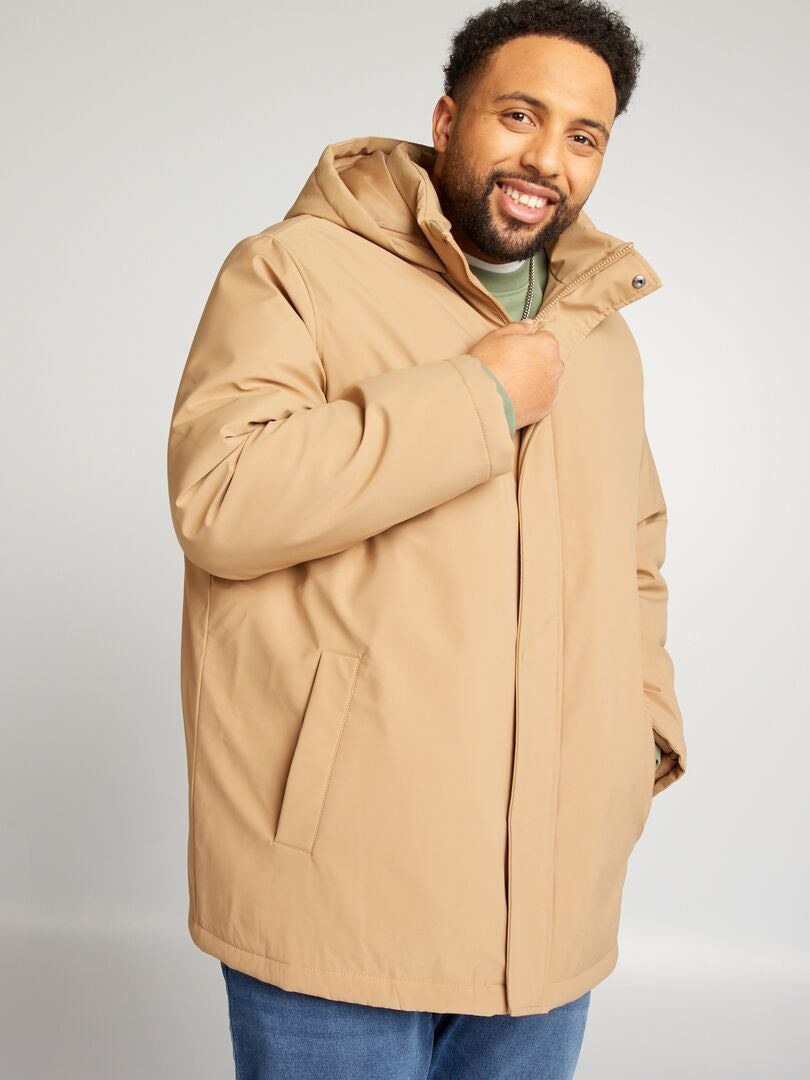 Waterdichte midi parka - BEIGE