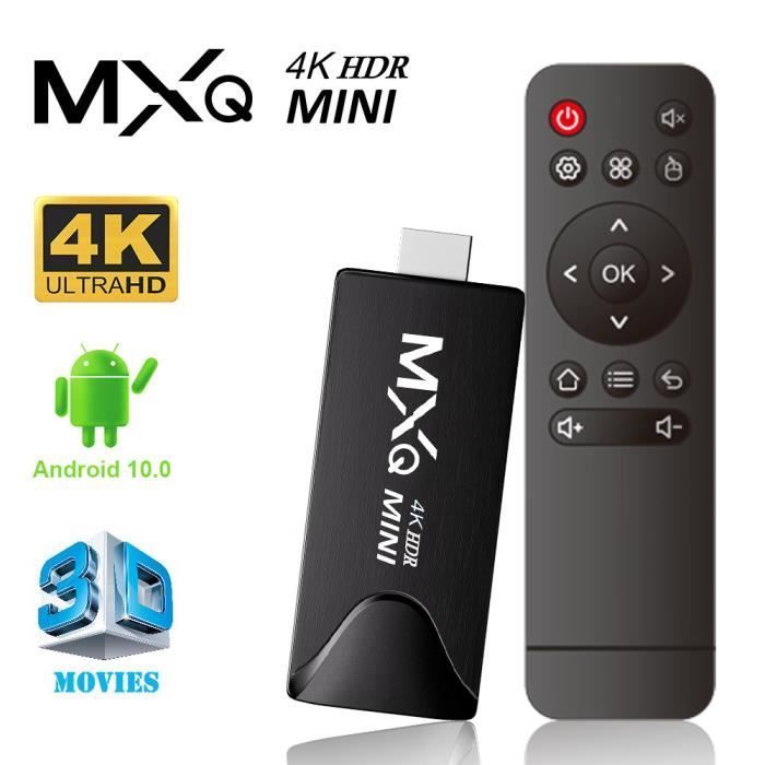 Reproductor multimedia Android 10 MXQ MINI TV Stick - 4K HD - Negro