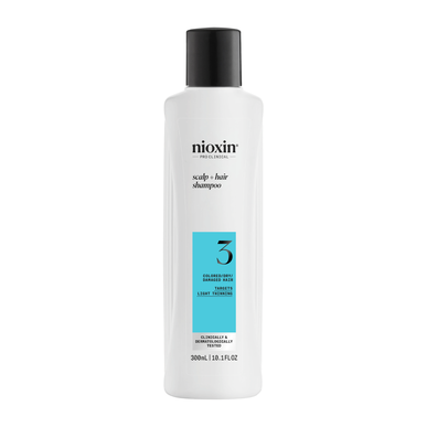 Nioxin Professionals Scalp Hair Shampoo 3 för färgat, torrt och skadat hår, tjocklek och volym, 300 ml