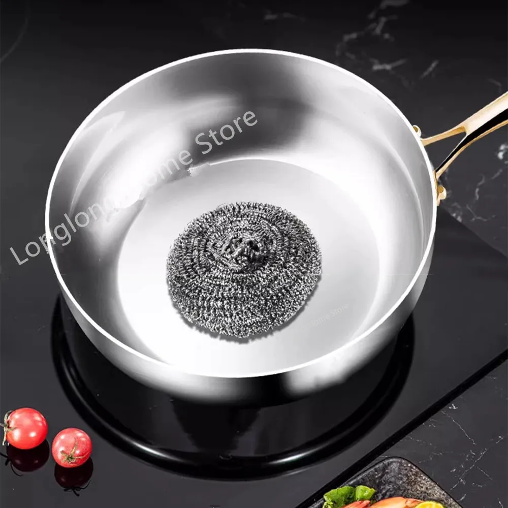 Friteuse profonde en acier inoxydable 316, poêle antiadhésive pour la cuisson des steaks, ustensiles de cuisine, compatible avec les plaques à gaz et à induction, casserole à lait universelle