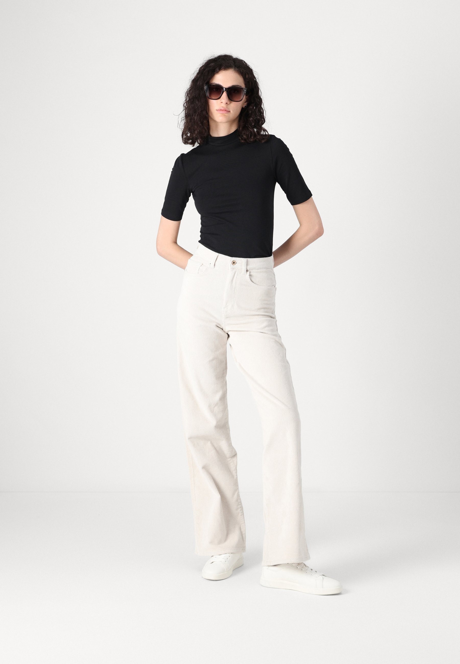 ONLY Tall ONLHOPE GLOBAL HIGH WAIST WIDE - Broek - puimsteen