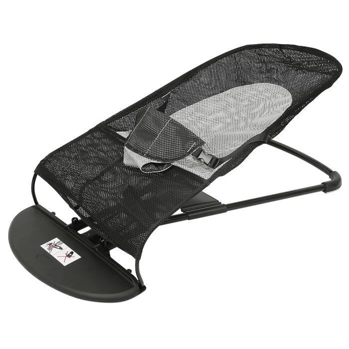 Hamaca/Cuna para bebé, negra, 80 cm de largo x 40 cm de ancho x 51,5 cm de alto - Unisex - A partir de 1 mes de edad - Peso máximo: 18 kg