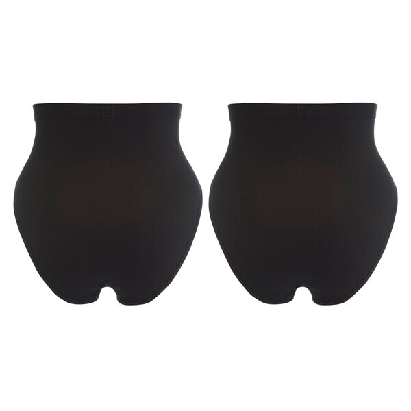 Γυναικεία σλιπ Kruidvat από βαμβάκι με ψηλό τελείωμα<br>μαύρο, μέγεθος L, 2 τεμάχια
