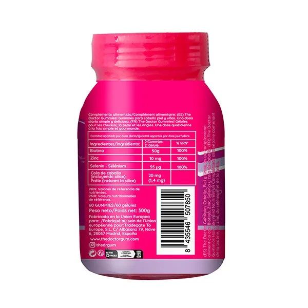 Gummies uztura bagātinātājs matiem, ādai un nagiem Vitamīni un minerālvielas