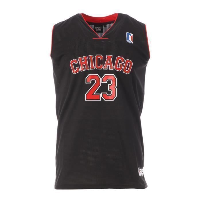 Camiseta de baloncesto - GENÉRICA - Chicago 23 - Negra - Cuello en V - Sin mangas