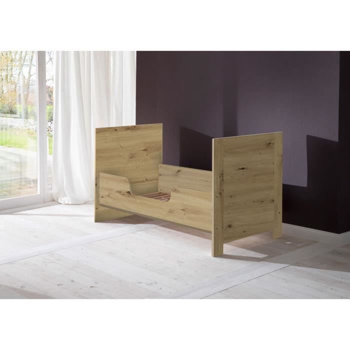 Chambre bébé Duo : Lit 70 x 140 cm + Commode à langer AHOI - Chêne - TREND TEAM