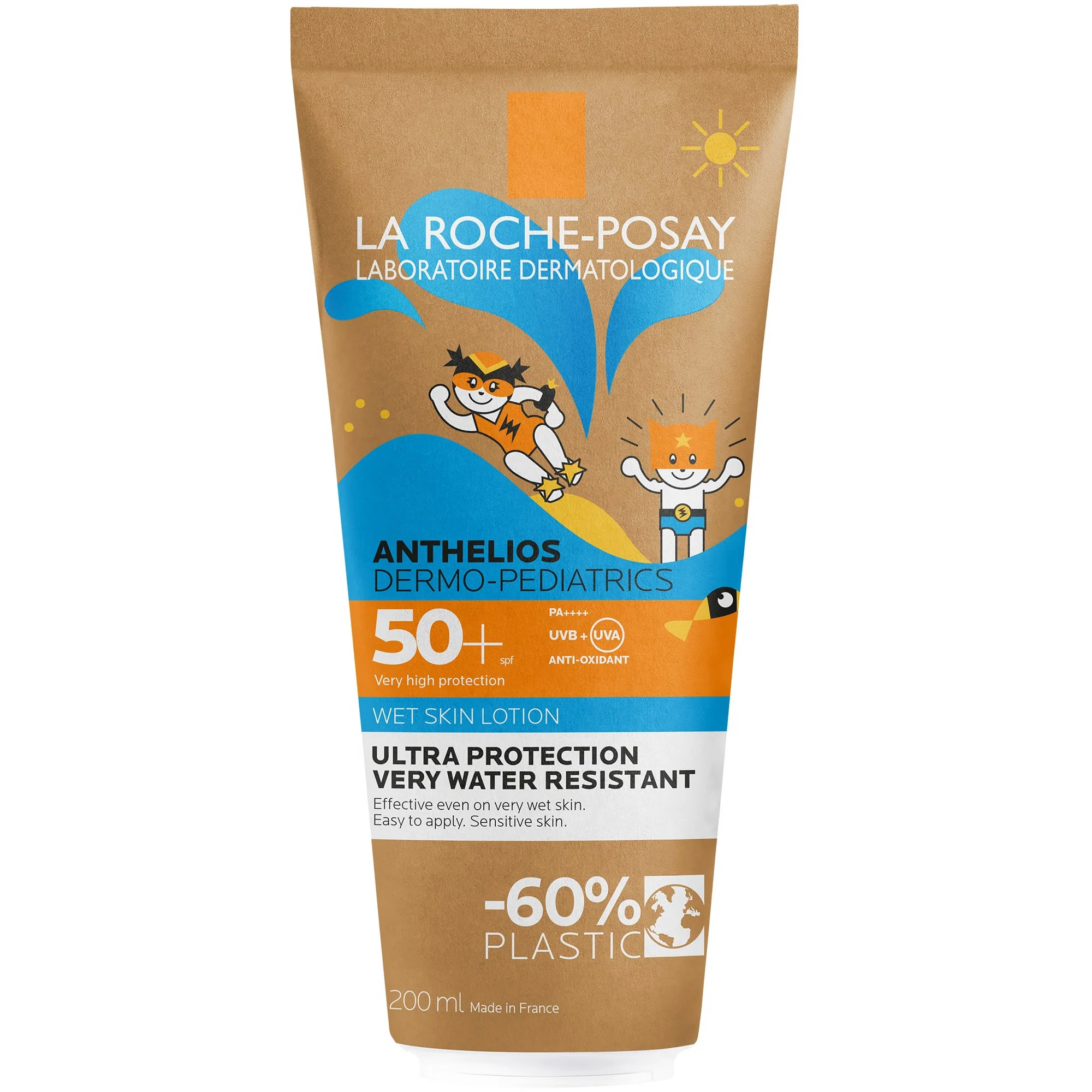 Anthelios Gel Pelle Bagnata Dermo-Pediatrics SPF50+ - Gel solare corpo alta prot., Solare viso alta prot.
