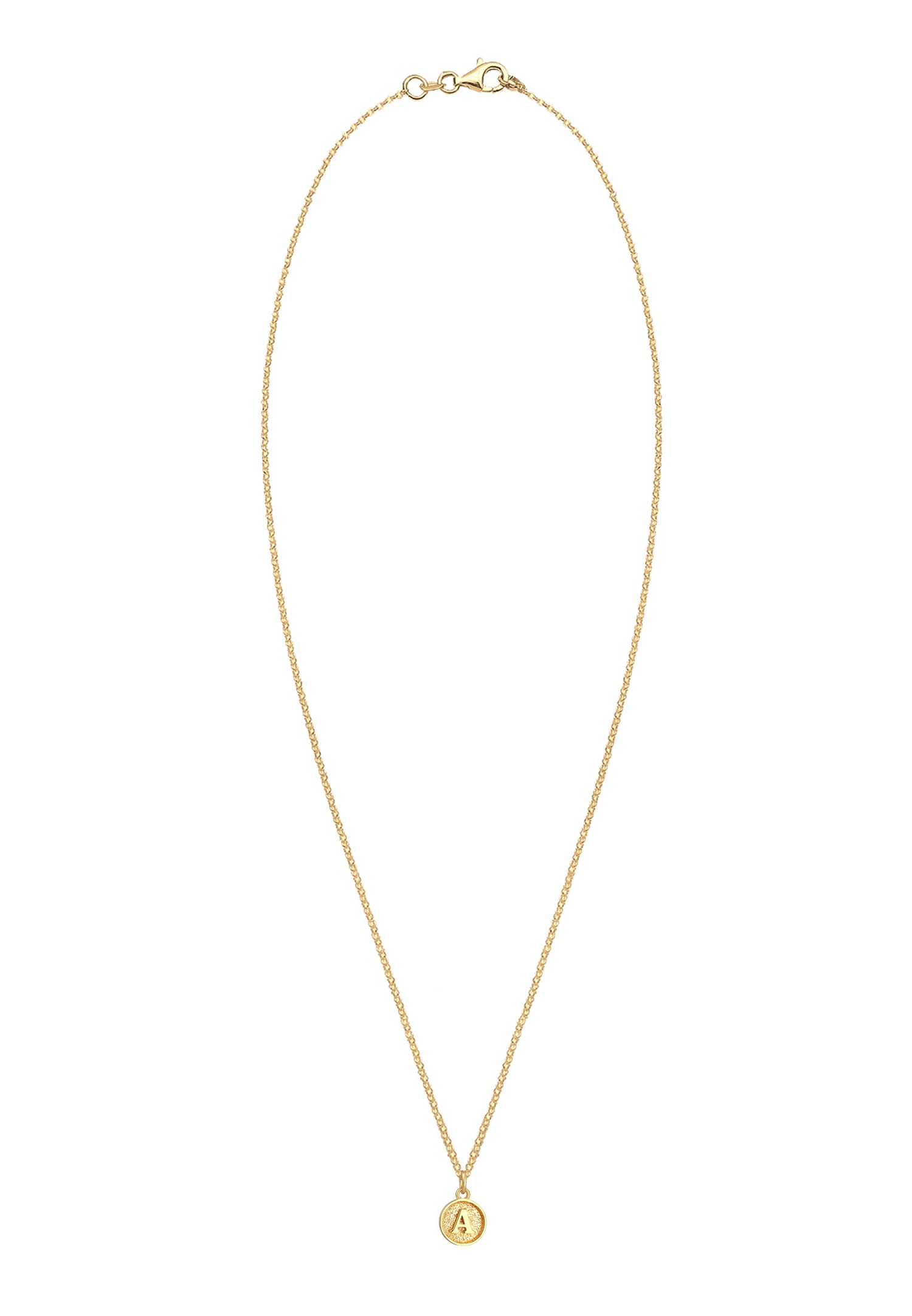 Elli Lettre A Pendentif Basic Collier Femme - (925/1000) Argent